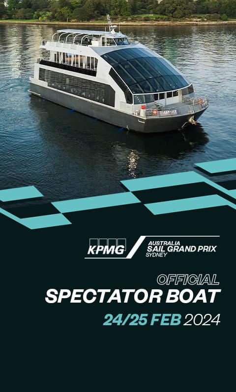 Clearview partners as the official premium spectator boat of the Australia Sail Grand Prix on 24th and 25th February,2024.