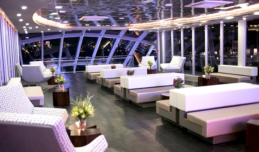 Finest cocktail lounge aboard Clearview Cruises in Sydney