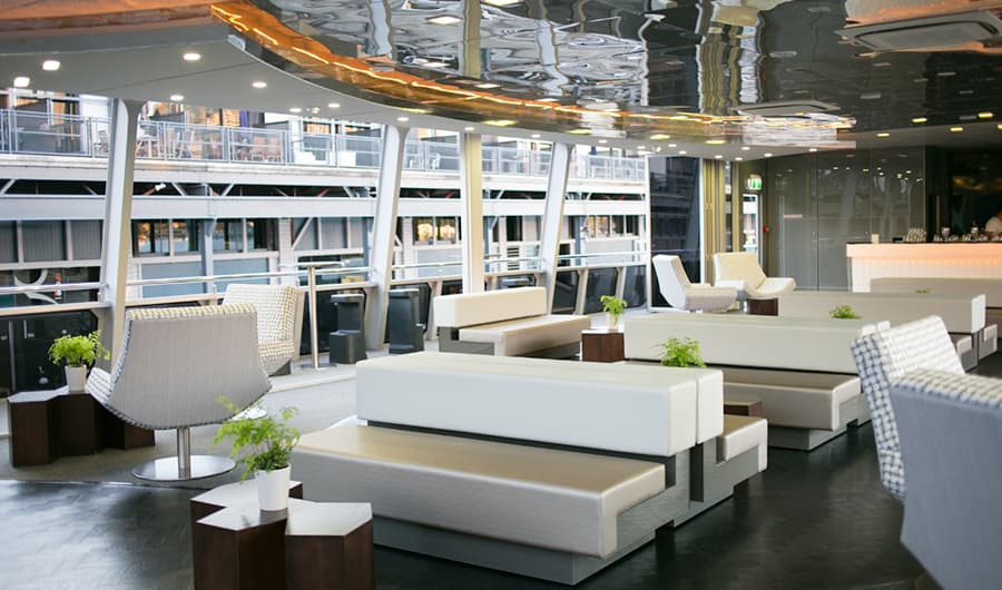 Luxurious Clearview cruise's cocktail lounge 