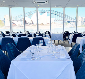 Dining area of the Clearview Christmas Day Cruise
